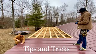 Installing a Metal Roof on my Leanto [upl. by Ailgna]