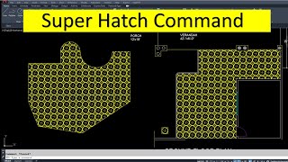 how to use SUPERHATCH in autocad [upl. by Naomi704]