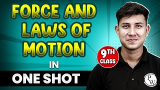 FORCE AND LAWS OF MOTION in 1 Shot  FULL Chapter Coverage ConceptsPYQs  Class 9th Science [upl. by Sug]