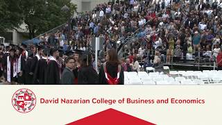 CSUN Commencement 2018 Nazarian College of Business and Economics [upl. by Meakem146]