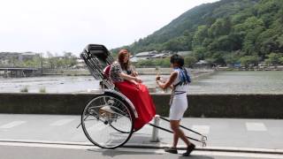 EBISUYA Rickshaw in Arashiyama Kyoto [upl. by Debarath801]