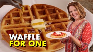 Easy Waffle Recipe for One  Crisp Golden Waffle [upl. by Ysle973]