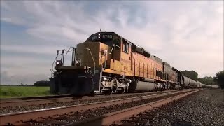 Wheeling amp Lake Erie 8795 SD40T2 leads Rio Grande tunnel Motor on CSX WampLE train 238 [upl. by Nomannic]