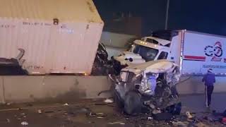 Caught on Tape New Footage Shows Multiple Angles of Horrific Fort Worth Pileup Crash [upl. by Atsyrk248]