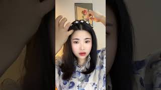 Quick and easy girls hairstyle 💙✂️ Short hair style amplong hair style shorts tutorial tiktok [upl. by Haymo]