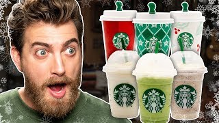 Starbucks YearRound Holiday Drinks Taste Test [upl. by Ecinej]