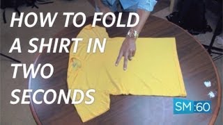 How to Fold a Shirt in Under 2 Seconds  2 Easy Options [upl. by Eehc]