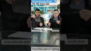 Polycarbonate VS Acrylic： Fire Resistance Test [upl. by Emee]