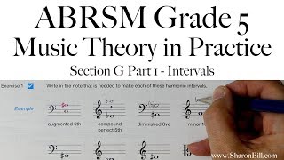 ABRSM Music Theory Grade 5 Section G Part 1 Intervals with Sharon Bill [upl. by Nuawtna]