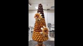 Famous hotel pastry chef makes amazing croquembouche chef recipe creativefoods [upl. by Constantin]