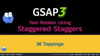 GSAP 3 Staggered Staggers for Enter and Leave Animations with GreenSock [upl. by Aikenahs]