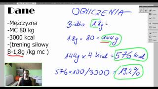 Jak obliczyć białko węglowodany tłuszcze w diecie Kalorie gramy procenty [upl. by Truitt]