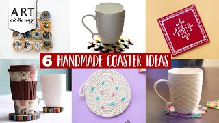 6 Handmade Coaster Ideas  Home decoration  Button crafts  Rope DIY  Best out of waste  Upcycle [upl. by Suirtemed109]