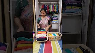 Diwali की सफाई के बाद cupboard को Reorganize amp declutter किया clothorganization wardrobe clothes [upl. by Rikki]