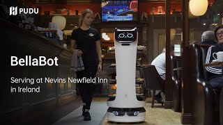 BellaBot serves at Nevins Newfield Inn in Ireland  Pudu Robotics [upl. by Erbes]