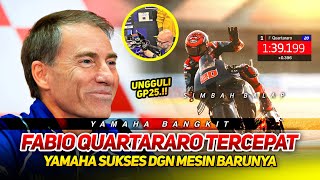 FABIO QUARTARARO TERCEPAT🔥 YAMAHA BANGKITSUKSES JAJAL MESIN GANAS YZR M1 TERBARU DI TES BARCELONA [upl. by Nagorb]