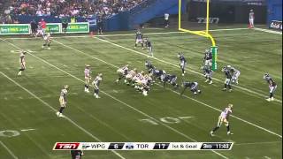 CFL Recap Winnipeg 33 Toronto 24  July 23 2011 [upl. by Mundy]