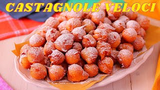 CASTAGNOLE SOFFICI AL CUCCHIAIO Ricetta della Nonna  Frittelle di Carnevale [upl. by Hanas]