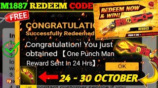 FREE FIRE REDEEM CODE TODAY 25 OCTOBER REDEEM CODE FREE FIRE  FF REDEEM CODE TODAY 25 OCTOBER [upl. by Hanima463]