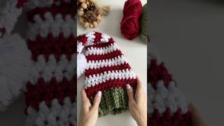 Bulky amp Quick Elf Hat Crochet Pattern easycrochet christmascrochet elfhat santahat crochet [upl. by Niboc]