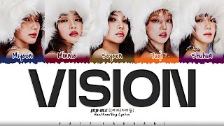 GIDLE 여자아이들  VISION Lyrics Color CodedHanRomEng [upl. by Eenerb]