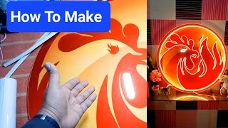 How to Make 3D Neon Sign With Printing amp PastingLED Neon works with Sticker Printing by neonexpert [upl. by Osbourn]