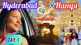 Hampi Tour Day 1 Hyderabad to Hampi by car Kishkineda Resort [upl. by Yank]