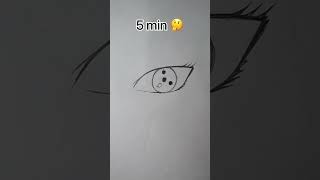 How to Draw Sharingan in 10sec 10mins 10hrs shorts [upl. by Brenden]