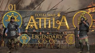 Lets Play Total War Attila Legendary CoOp  Ostrogoths amp Visigoths  Ep01  Kill Everything [upl. by Akcebar]