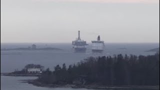 Viking Line MS Grace Arriving amp Departure Mariehamn Åland 25 02 2021 [upl. by Irat470]