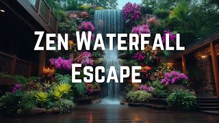 Zen Waterfall Escape  Soothing Lo Fi Beats for Relaxation [upl. by Uile]