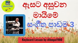 Esata Asuwana Maime Keyboard Lesson Part 3 dileepa1980 [upl. by Annas]