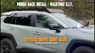 Prinsu Rack Install DIY Toyota Rav4 5th gen Complete walkthru [upl. by Eilama]