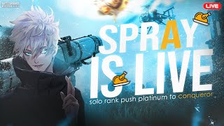 Solo Rank Push To Top 100  Spray Is Live  BGMI LIVE [upl. by Drisko]