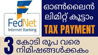 Limit EnhancementFEDNETTax Payment3 കോടി രൂപ വരെ tax അടക്കാൻ fednetfederal [upl. by Majka812]