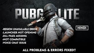 PUBG LITE PC All Errors Fixed  Launcher Not Opening  Missing DLL Files [upl. by Anilesor]