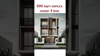 500 saft duplex house design 3 bhk  2 floor house   20 × 25 house elevation under 10 Lacs [upl. by Nylkcaj]