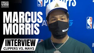 Marcus Morris Reacts to Flagrant Foul on Luka Doncic amp Being Called a quotDirty Playerquot By FansMedia [upl. by Aroda]