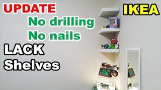 IKEA Lack shelf no drilling no nails on wall UPDATE [upl. by Krantz]