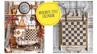 チェスボードでブロカントな万年カレンダーを作ってみました＊How to make brocante style chess board perpetual calendar [upl. by Neiht690]