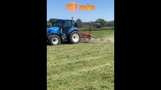 SIP rake subscribe roundbaler newhollandbaler agriculture johndeerebaler tractor johndere [upl. by Sivad]