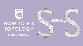 How To FIX text TOPOLOGY in 1 MINUTE  Blender QUICK TIP [upl. by Waxman]