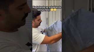 Kadınlarda Banyo Erkeklerde Banyo 》 Sarı Güç kullanmayan da ne bilim 😂😂 shorts [upl. by Faires]