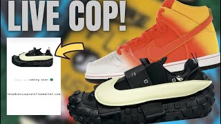 LIVE COP  CPFM NIKE AIR FLEA 2 amp SNKRS SHOCKDROP [upl. by Hodosh]