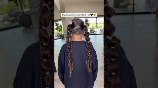 The cutest Halloween Hairstyle 👻🧡 hairstyle hairinspo halloweeen halloweenhair [upl. by Freyah]