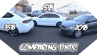 35 vs 20 vs 5 Window Tint What tint is best for you [upl. by Enitsyrk]