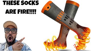 Vminno Rechargeable Electric Heated Socks REVIEW [upl. by Heinrike903]