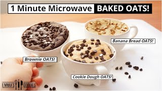 1 Minute Microwave BAKED OATS  Easy Breakfast on the go [upl. by Abran951]