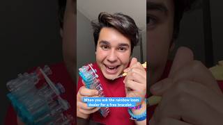 Rule do NOT ask the Rainbow Loom dealer for a free bracelet ❌🙅🏻‍♂️ rainbowloom pov funnyshorts [upl. by Prissy]