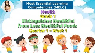 Distinguishes Healthful from Less Healthful Foods  MELC Based  Health 1 [upl. by Saunders]